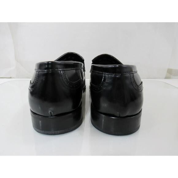 Men's Florsheim Lexington Kiltie Tassel Wing Tip Loafer Black Size 10 Wide 3E - Picture 5 of 12